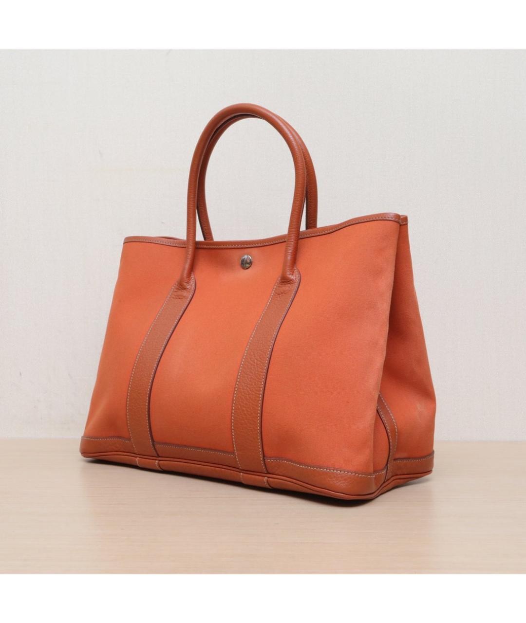 HERMES Оранжевая сумка тоут, фото 4