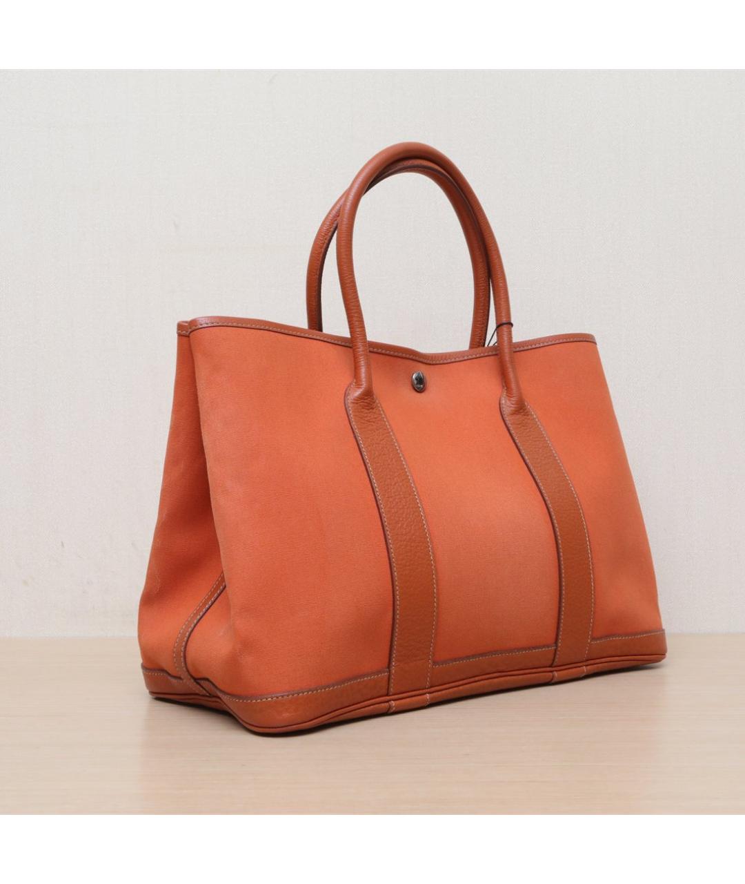 HERMES Оранжевая сумка тоут, фото 6