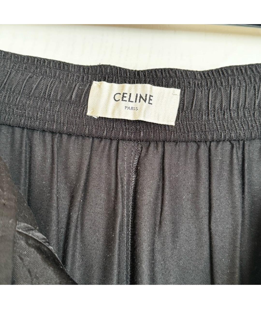 CELINE Черные прямые брюки, фото 3