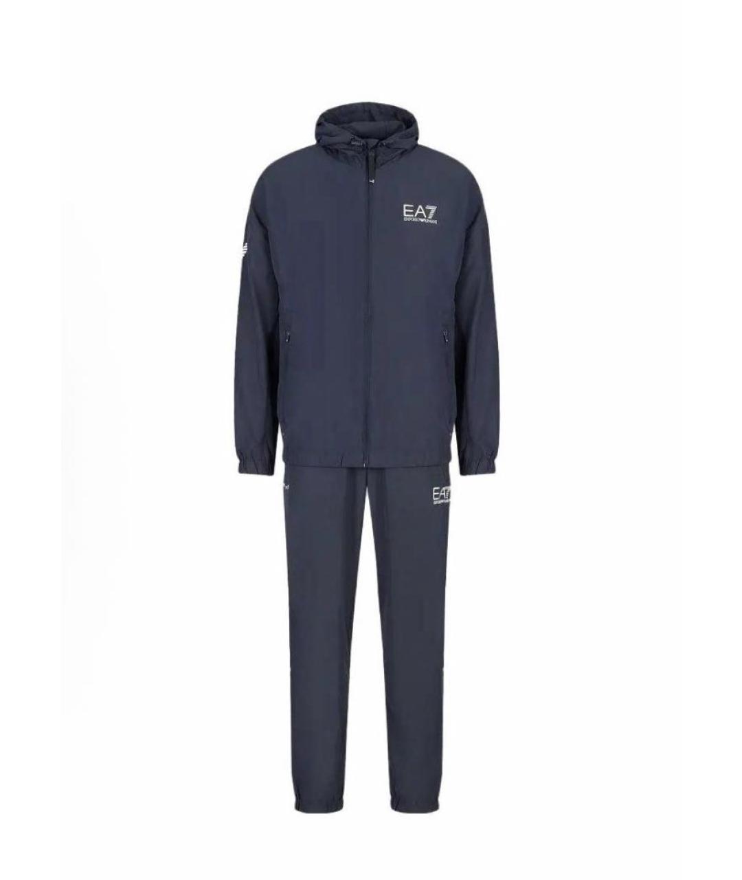 EMPORIO ARMANI Темно-синий полиэстеровый спортивный костюм, фото 1
