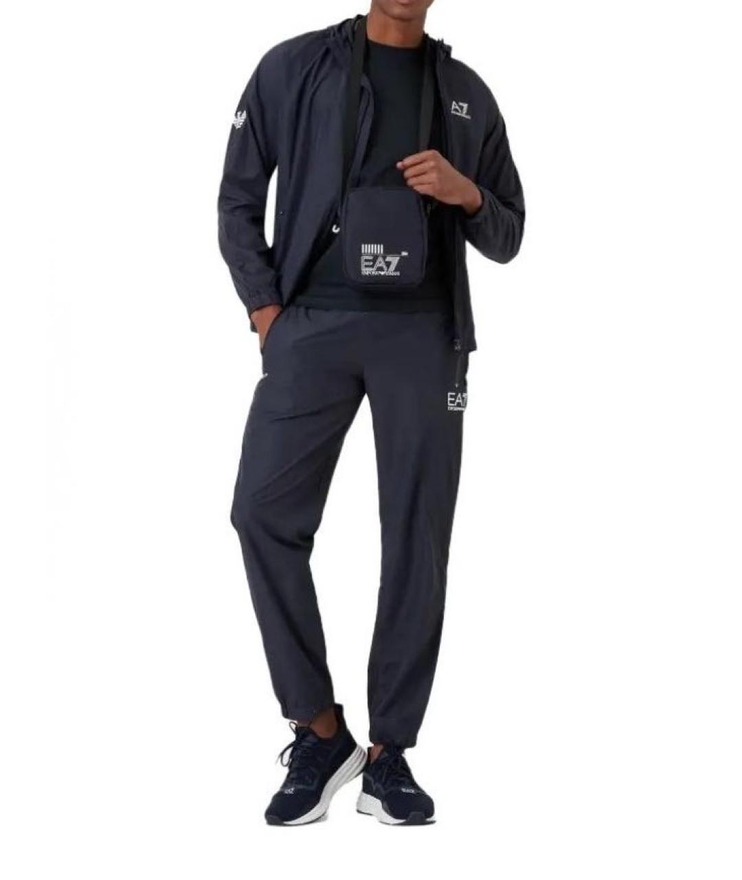 EMPORIO ARMANI Темно-синий полиэстеровый спортивный костюм, фото 4