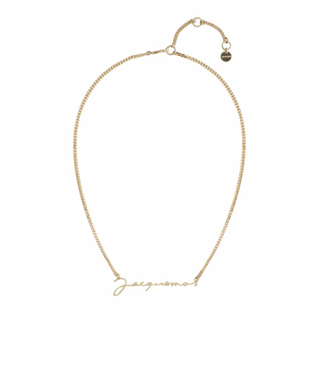 JACQUEMUS Золотое колье, фото 1