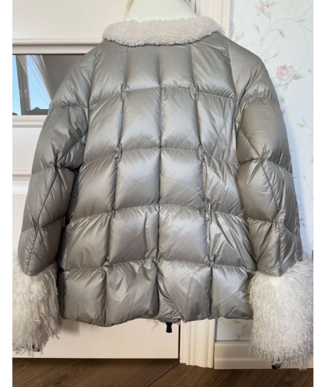 MONCLER Серебрянный пуховик, фото 2