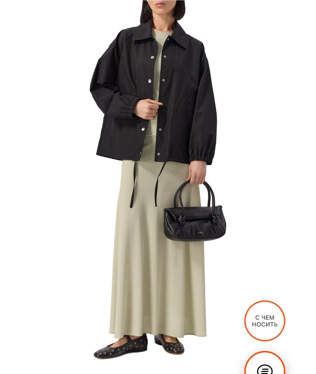 JIL SANDER Черная хлопковая куртка, фото 5