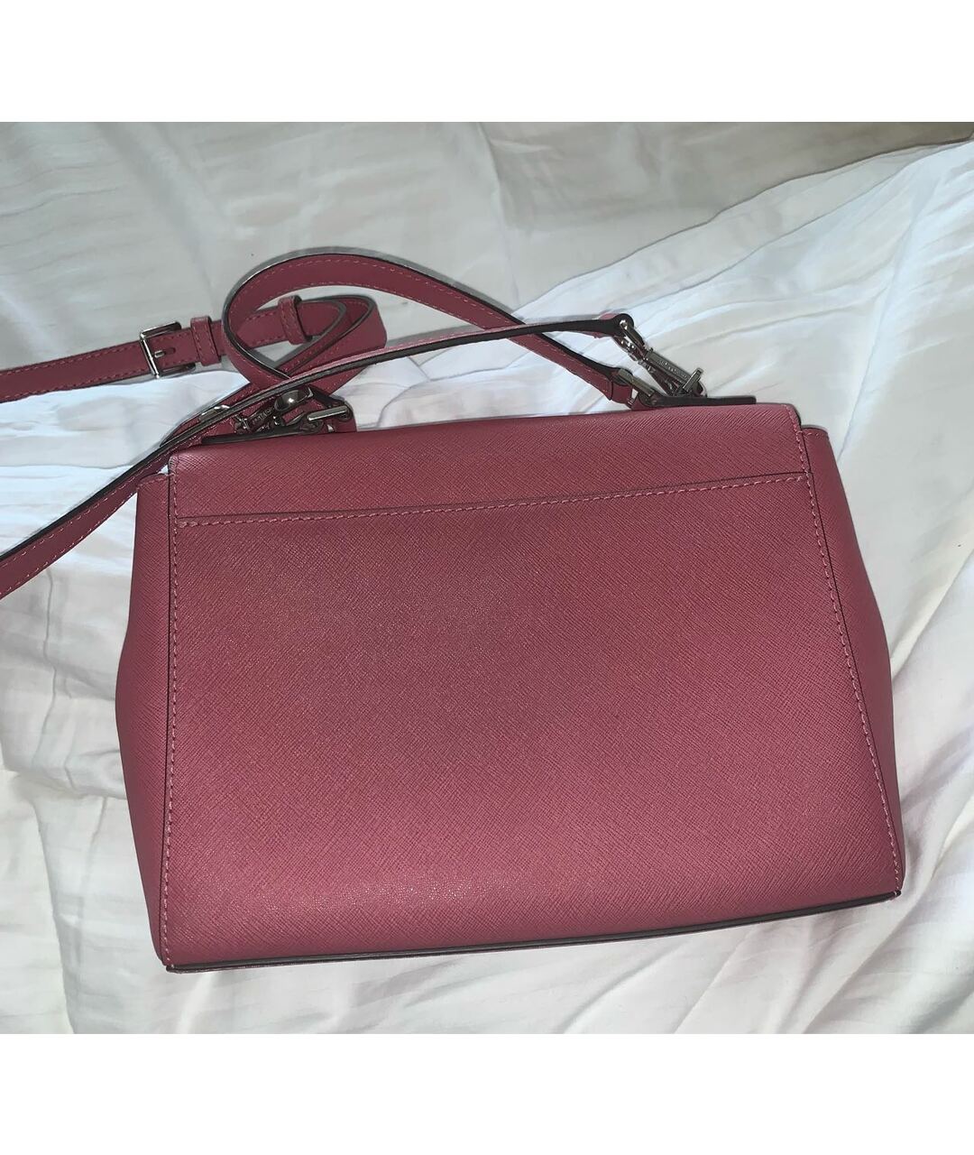 MICHAEL KORS Розовая кожаная сумка с короткими ручками, фото 3