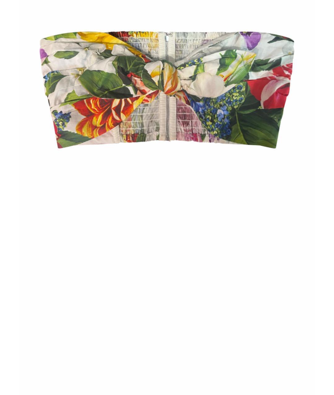 DOLCE&GABBANA Мульти хлопко-эластановая майка, фото 1