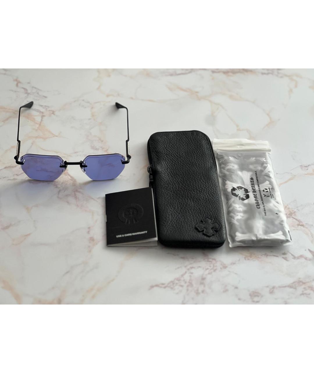 CHROME HEARTS Черные металлические солнцезащитные очки, фото 4