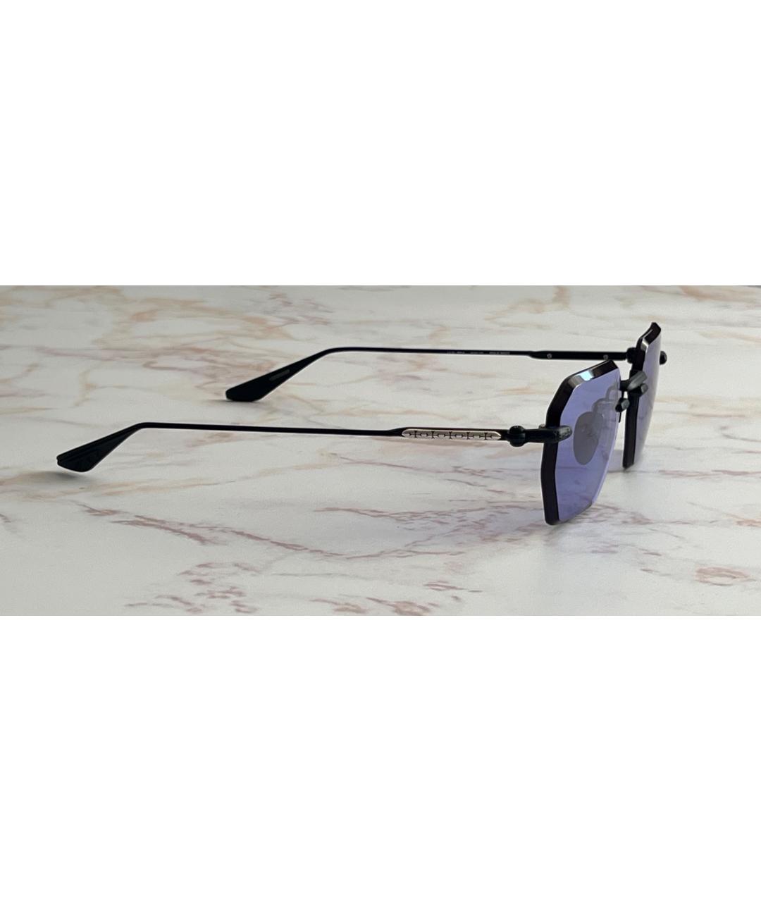 CHROME HEARTS Черные металлические солнцезащитные очки, фото 3