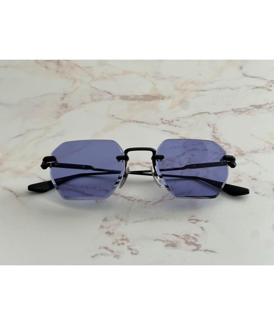 CHROME HEARTS Черные металлические солнцезащитные очки, фото 2