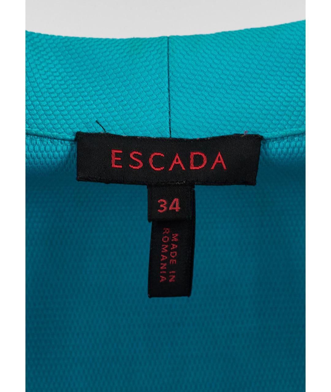 ESCADA Бирюзовая хлопко-эластановая рубашка, фото 3