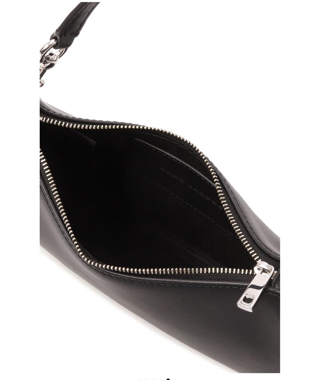 MARC JACOBS Черная кожаная сумка с короткими ручками, фото 6