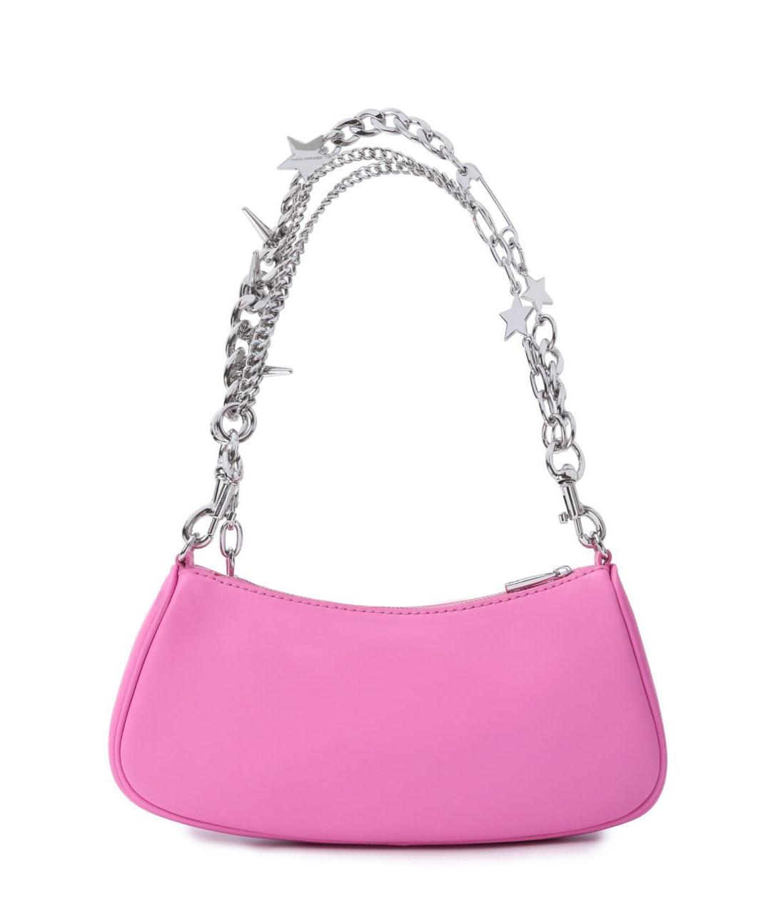 MARC JACOBS Розовая кожаная сумка с короткими ручками, фото 6