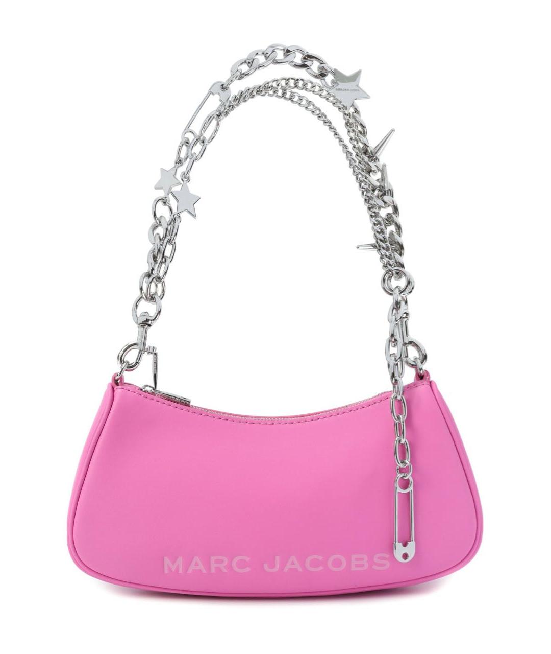 MARC JACOBS Розовая кожаная сумка с короткими ручками, фото 1