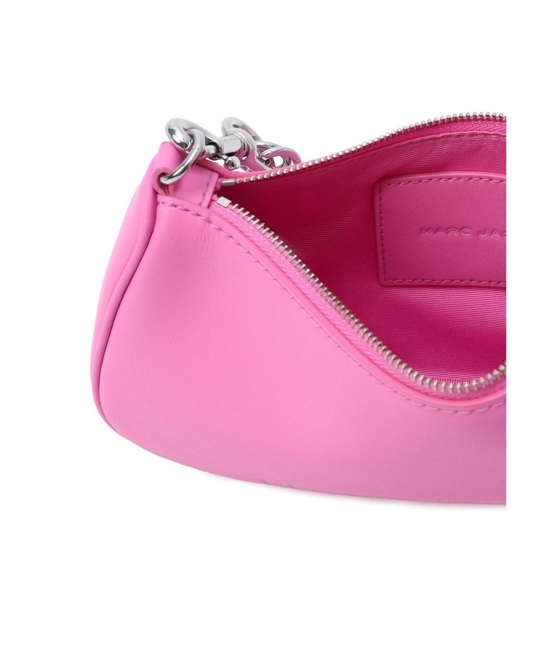 MARC JACOBS Розовая кожаная сумка с короткими ручками, фото 5