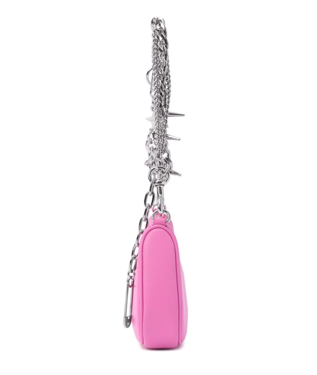 MARC JACOBS Розовая кожаная сумка с короткими ручками, фото 4