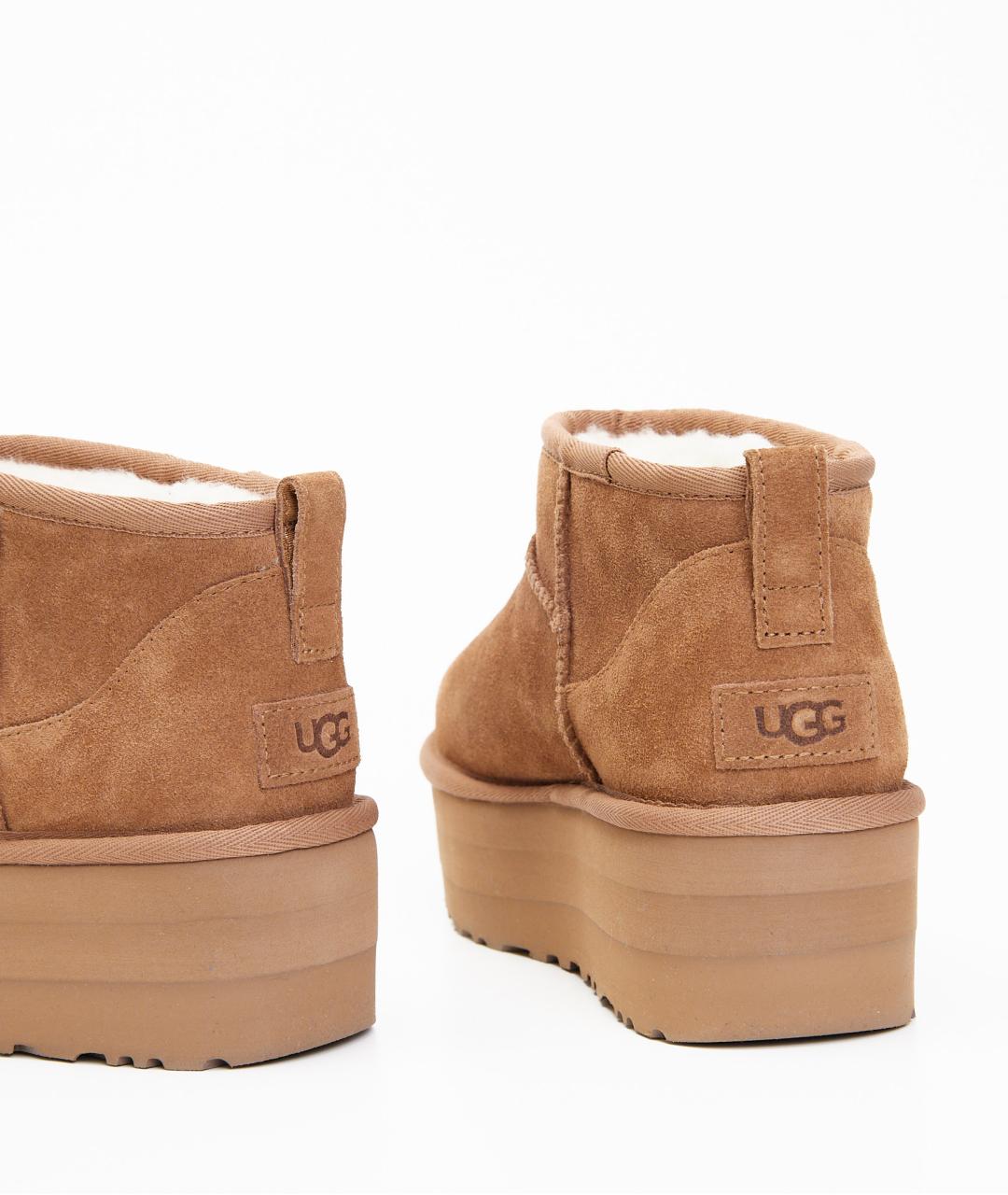 UGG Бежевые замшевые ботинки, фото 5