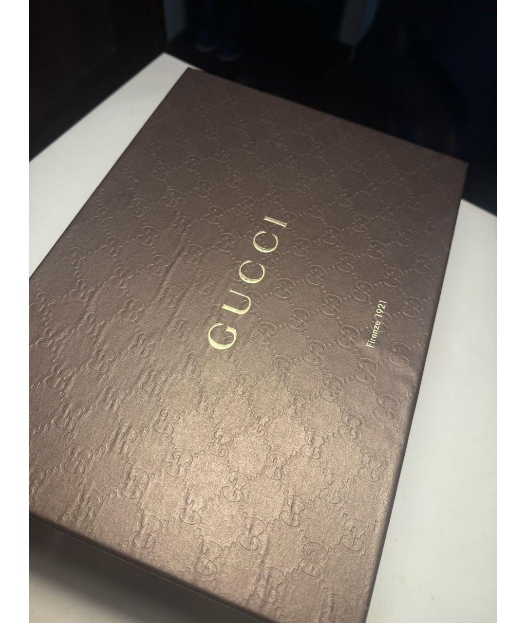 GUCCI Фиолетовые кожаные туфли, фото 6