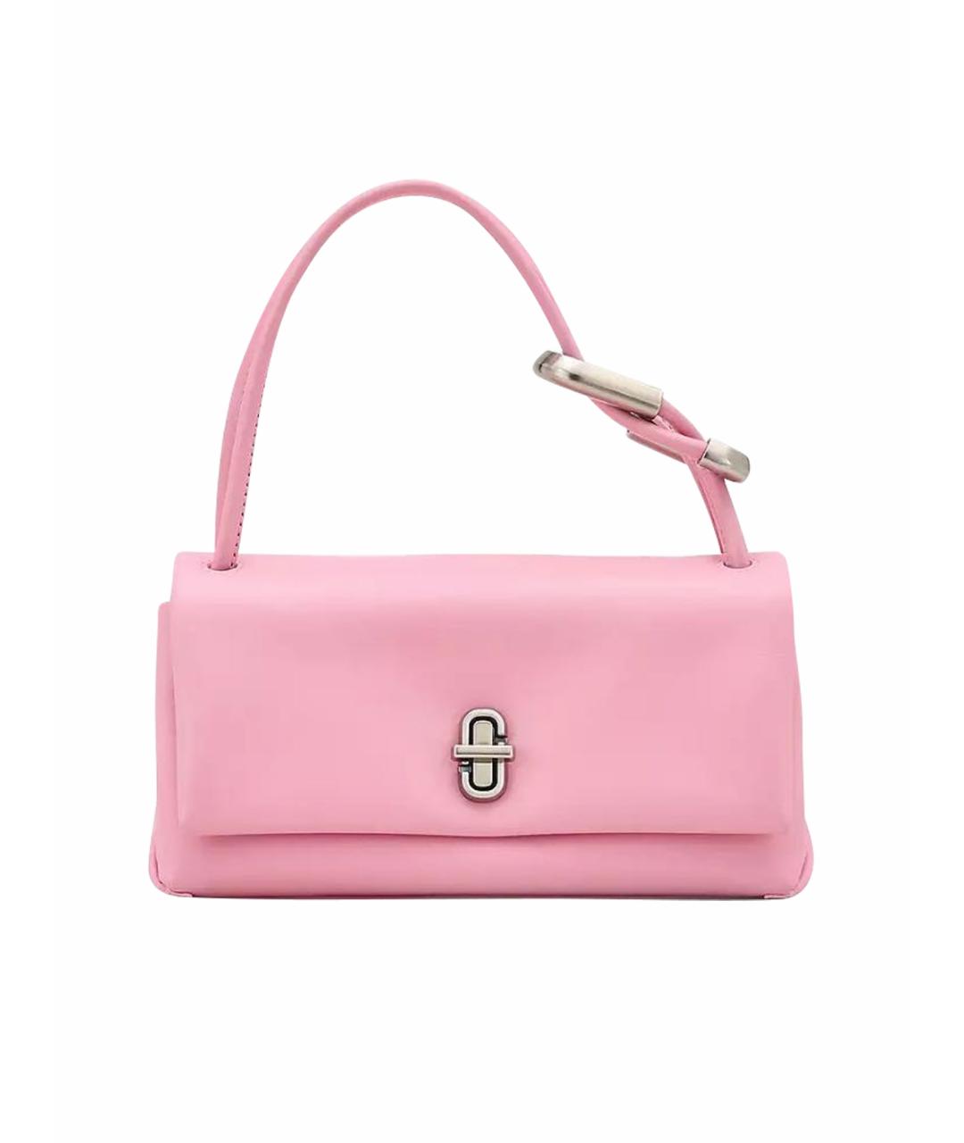 MARC JACOBS Розовая кожаная сумка с короткими ручками, фото 1