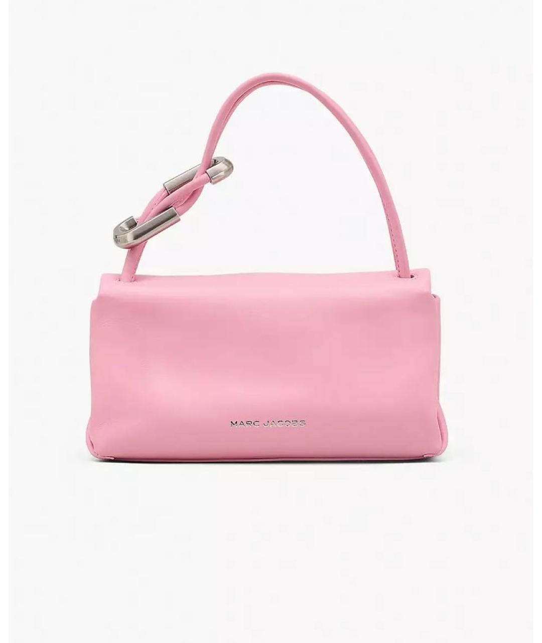 MARC JACOBS Розовая кожаная сумка с короткими ручками, фото 3