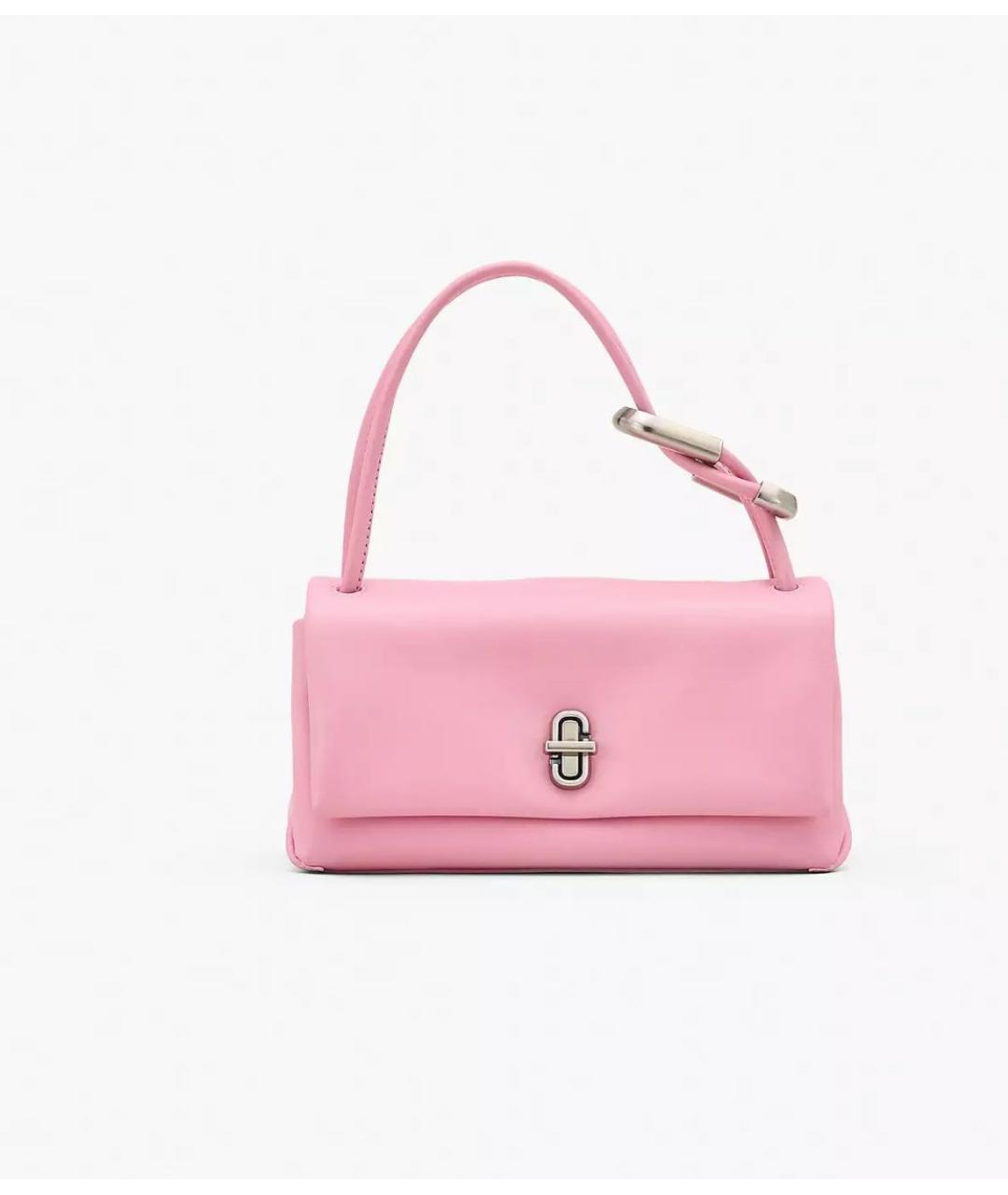MARC JACOBS Розовая кожаная сумка с короткими ручками, фото 7