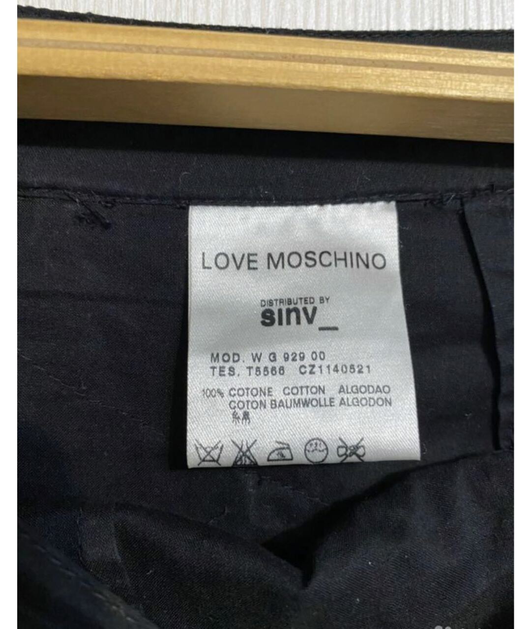 LOVE MOSCHINO Черная юбка мини, фото 2