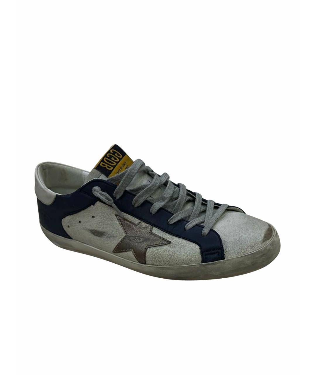 GOLDEN GOOSE DELUXE BRAND Белые кожаные низкие кроссовки / кеды, фото 1