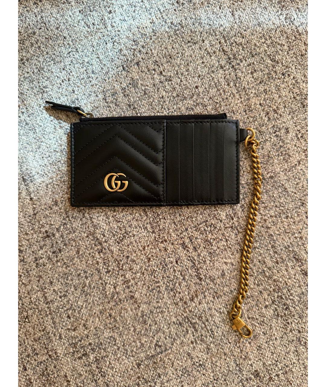 GUCCI Черный кожаный кардхолдер, фото 4