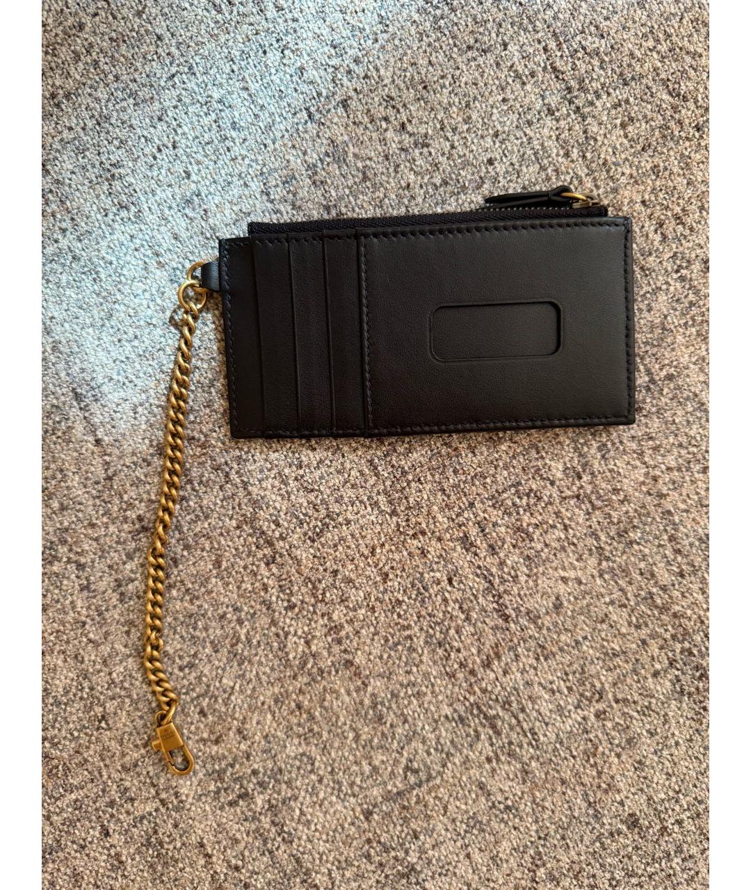GUCCI Черный кожаный кардхолдер, фото 3