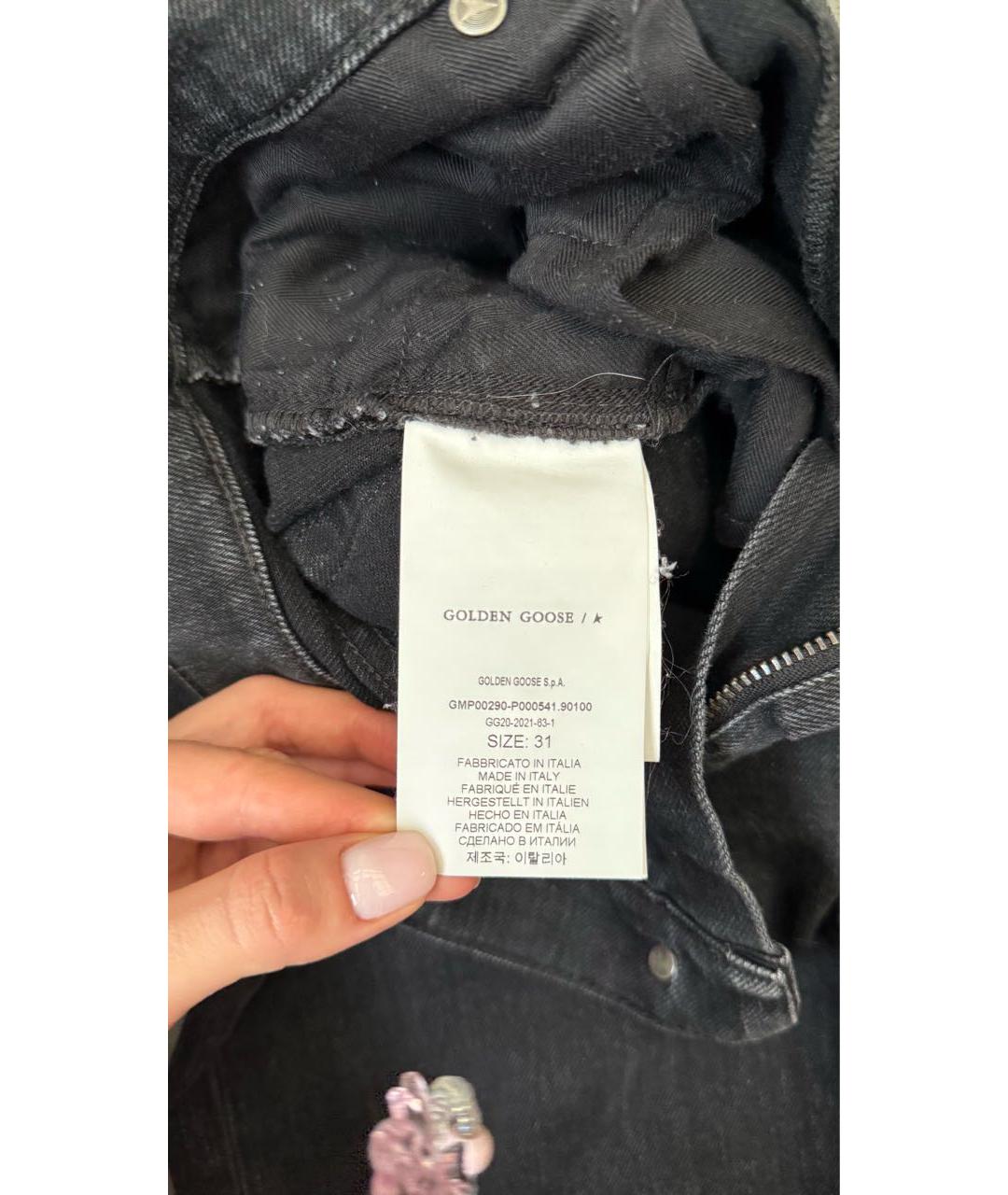 GOLDEN GOOSE DELUXE BRAND Черные хлопковые джинсы скинни, фото 6