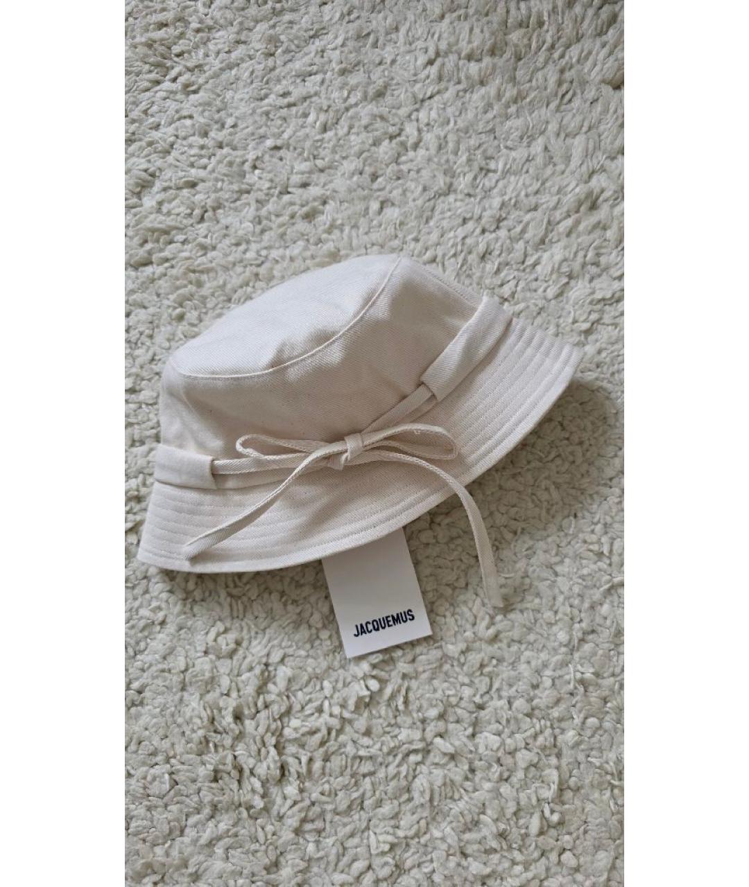 JACQUEMUS Бежевая хлопковая панама, фото 4