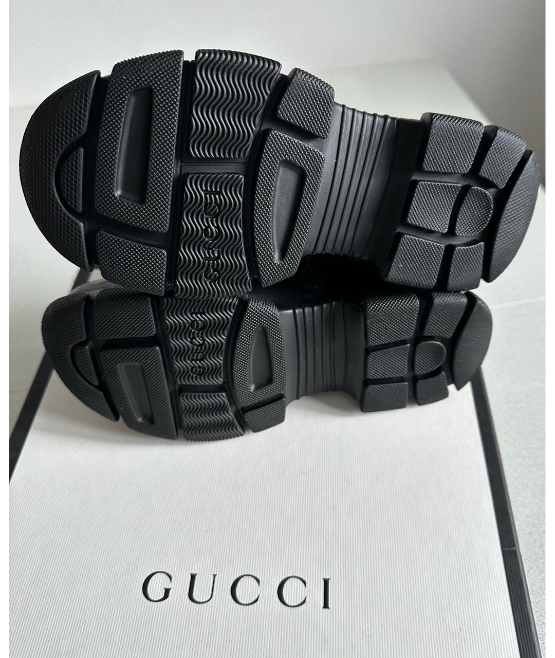 GUCCI KIDS Черные кожаные ботинки, фото 5