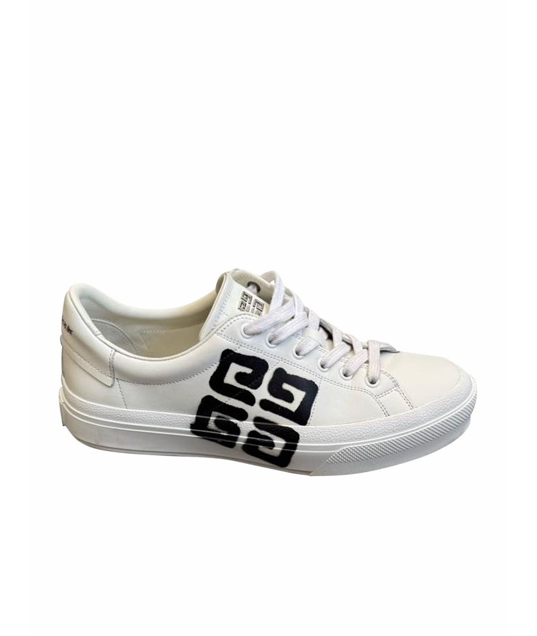 GIVENCHY Белые кожаные низкие кроссовки / кеды, фото 1
