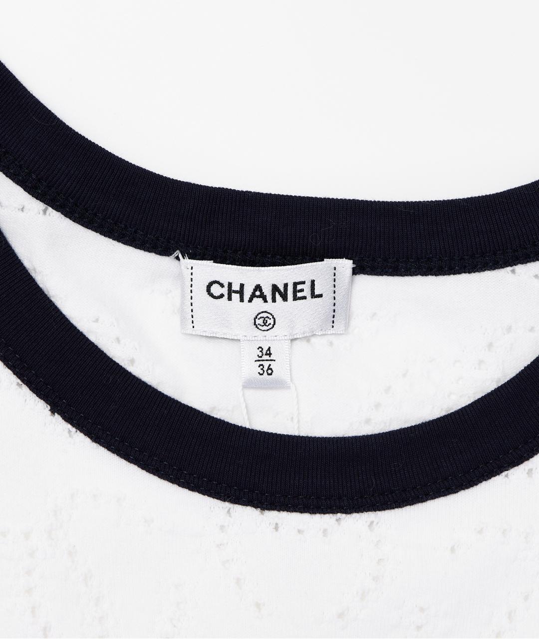 CHANEL Белая хлопковая футболка, фото 5