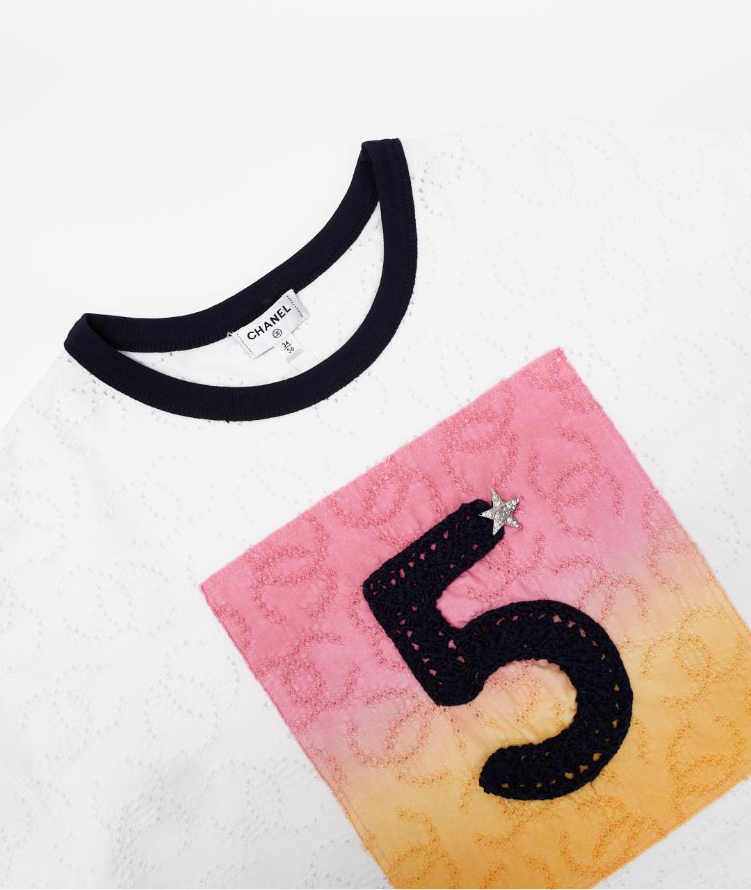 CHANEL Белая хлопковая футболка, фото 3