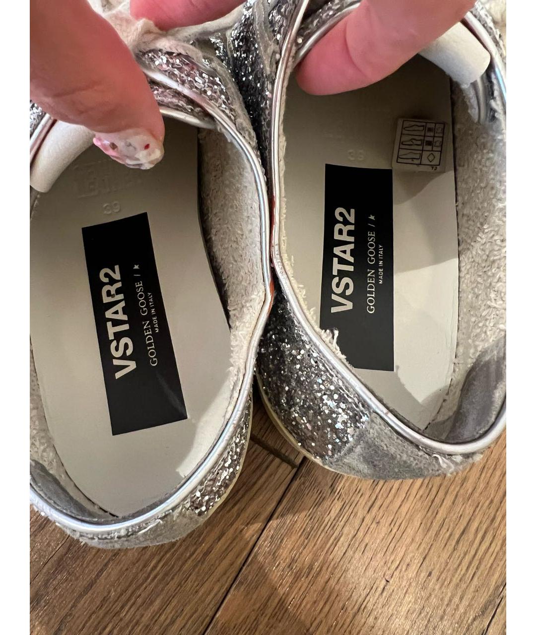 GOLDEN GOOSE DELUXE BRAND Серебряные кеды, фото 5