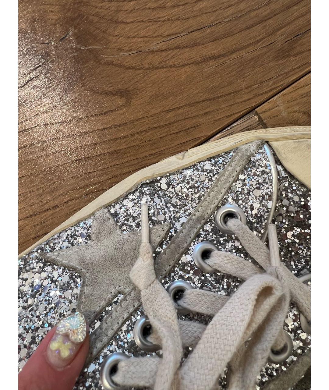 GOLDEN GOOSE DELUXE BRAND Серебряные кеды, фото 6