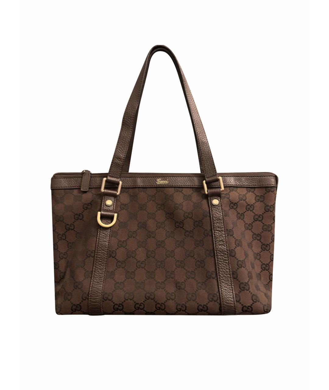 GUCCI Коричневая сумка с короткими ручками, фото 1