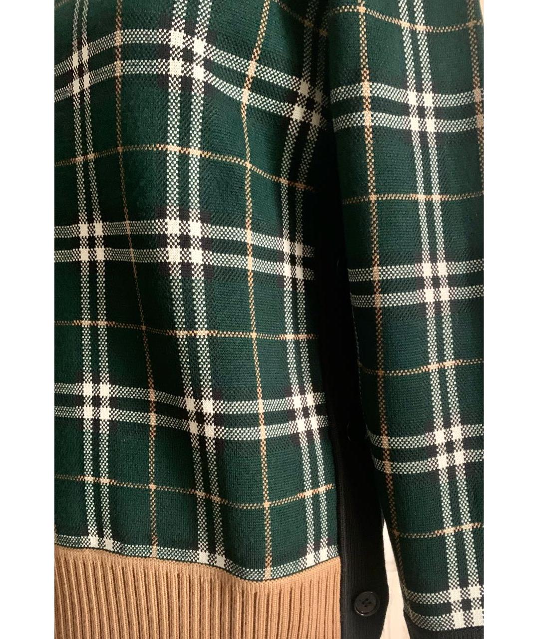BURBERRY Зеленый шерстяной джемпер / свитер, фото 4