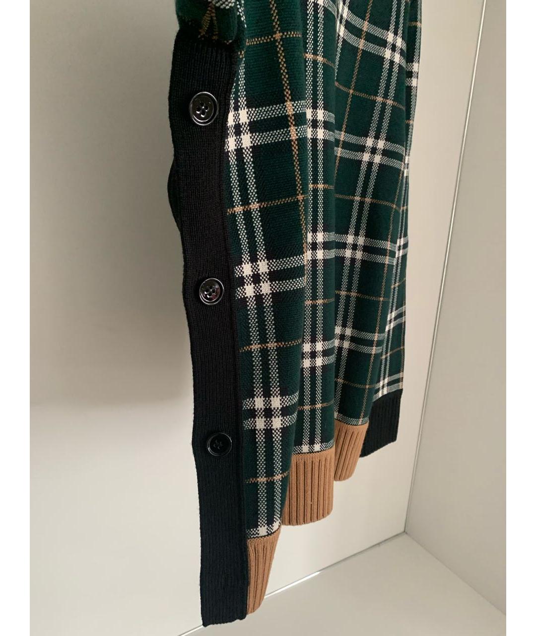 BURBERRY Зеленый шерстяной джемпер / свитер, фото 6