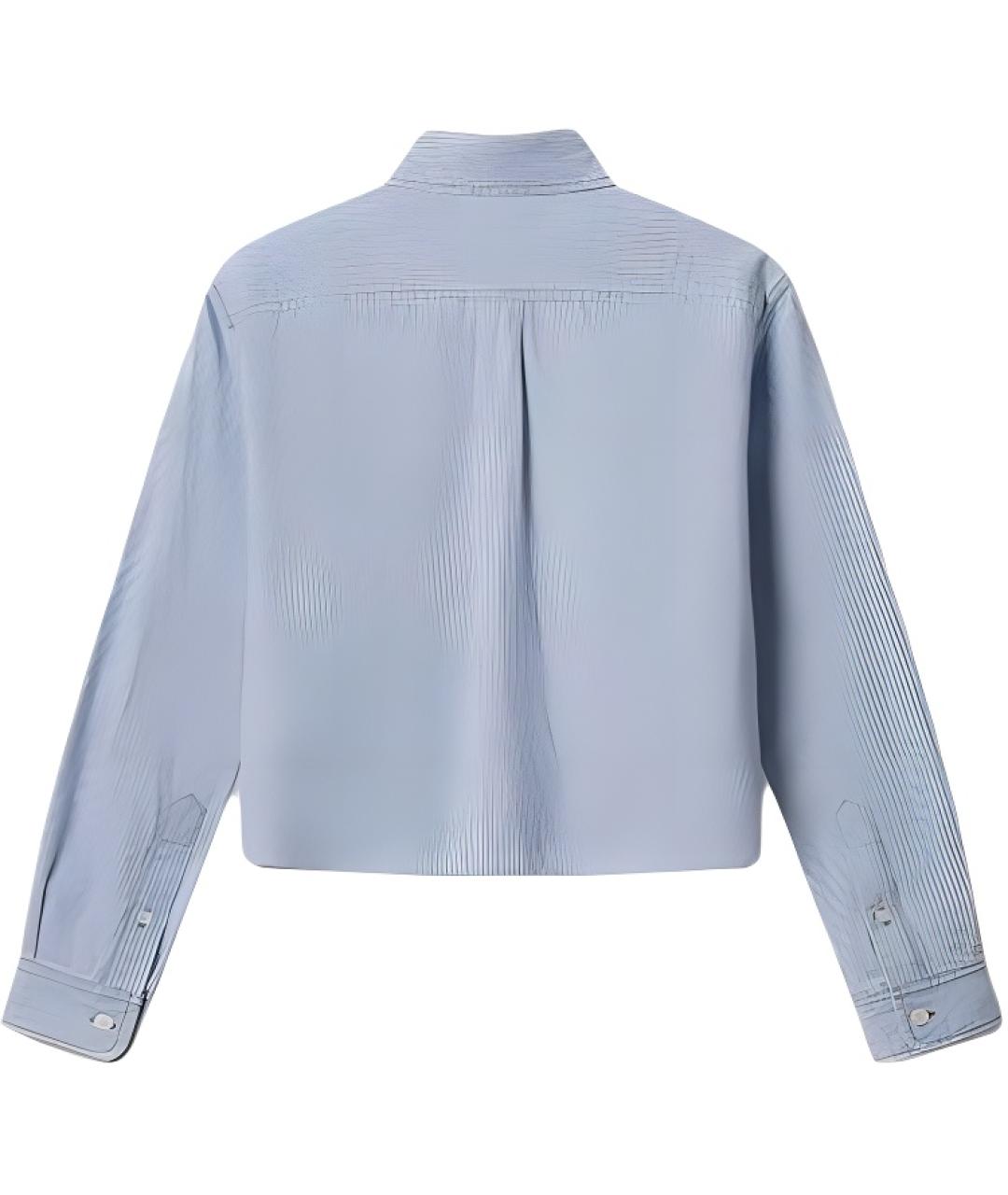 MIU MIU Синяя хлопковая рубашка, фото 2