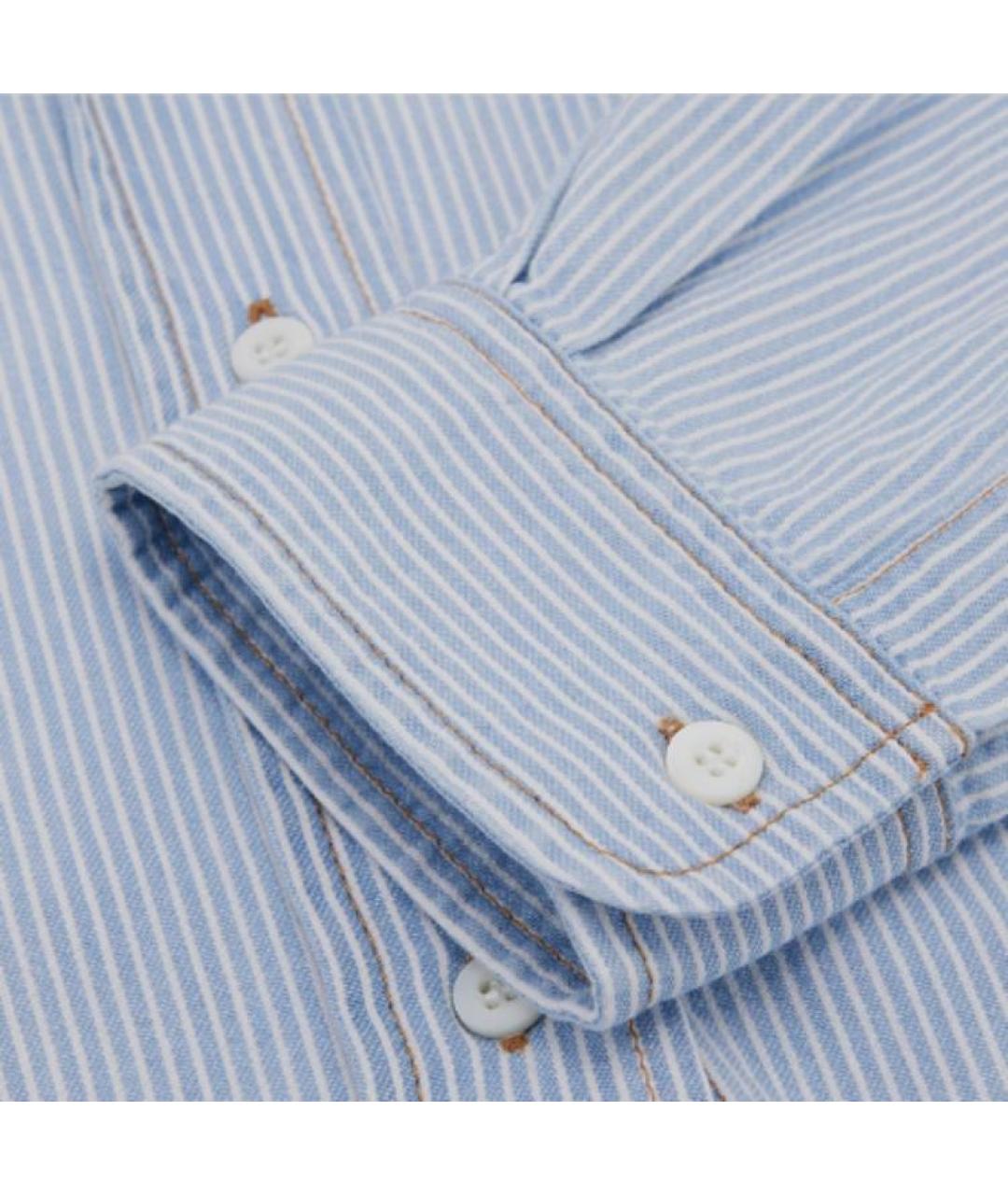 MIU MIU Синяя хлопковая рубашка, фото 4