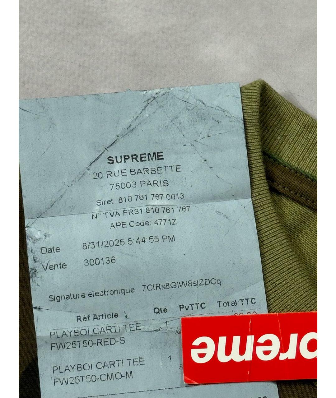 SUPREME Мульти хлопковая футболка, фото 8