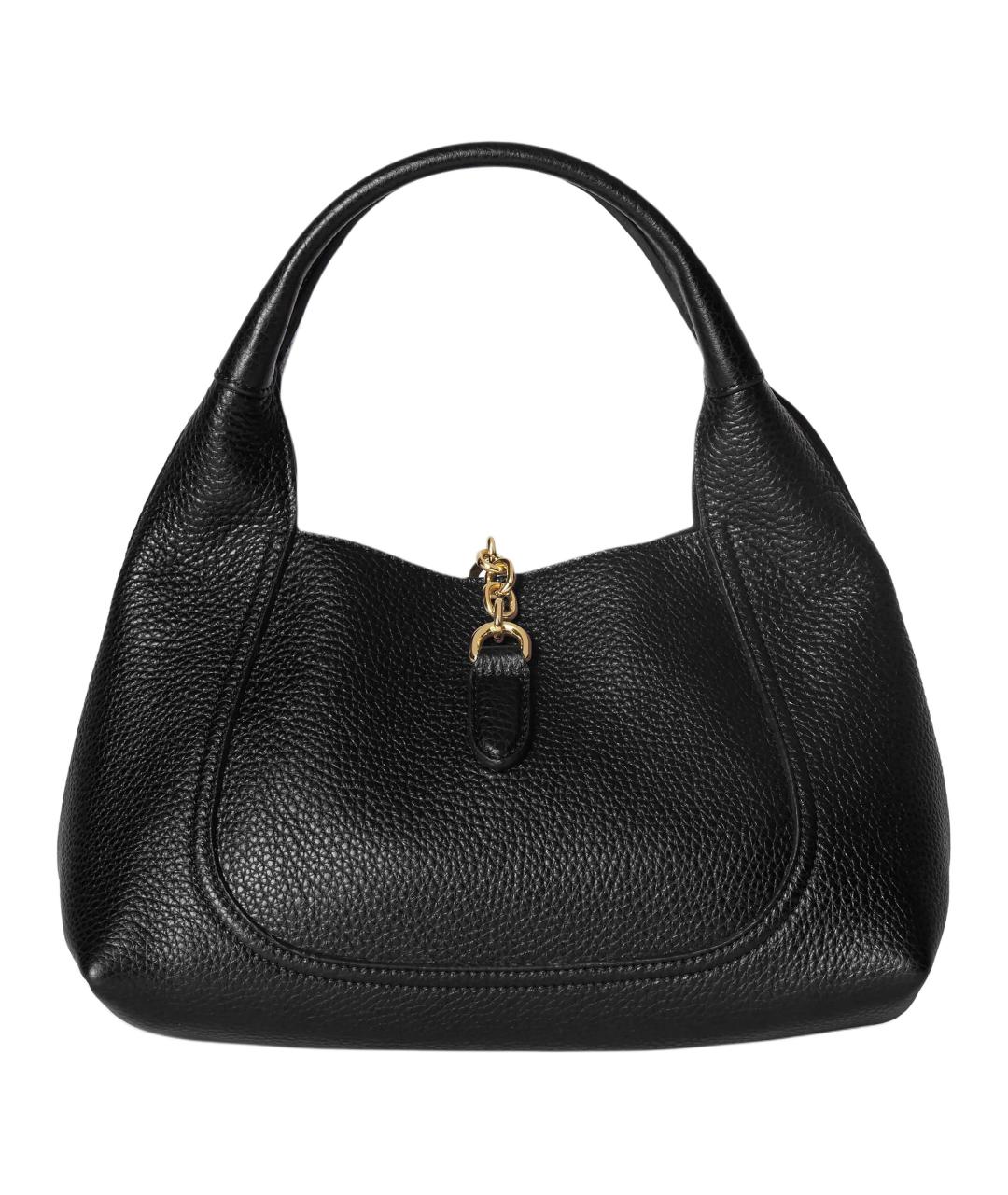 GUCCI Черная кожаная сумка через плечо, фото 4