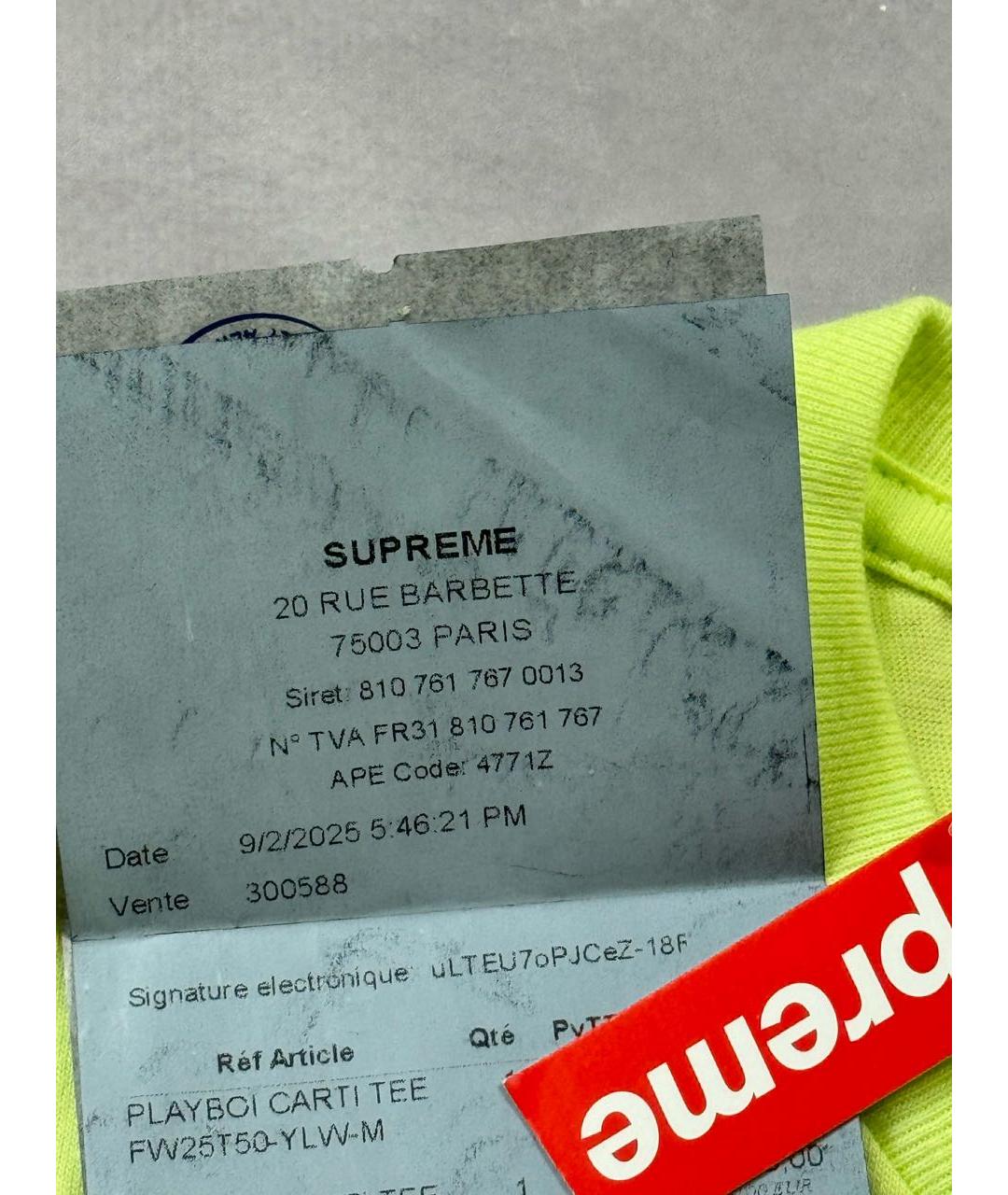 SUPREME Зеленая хлопковая футболка, фото 8