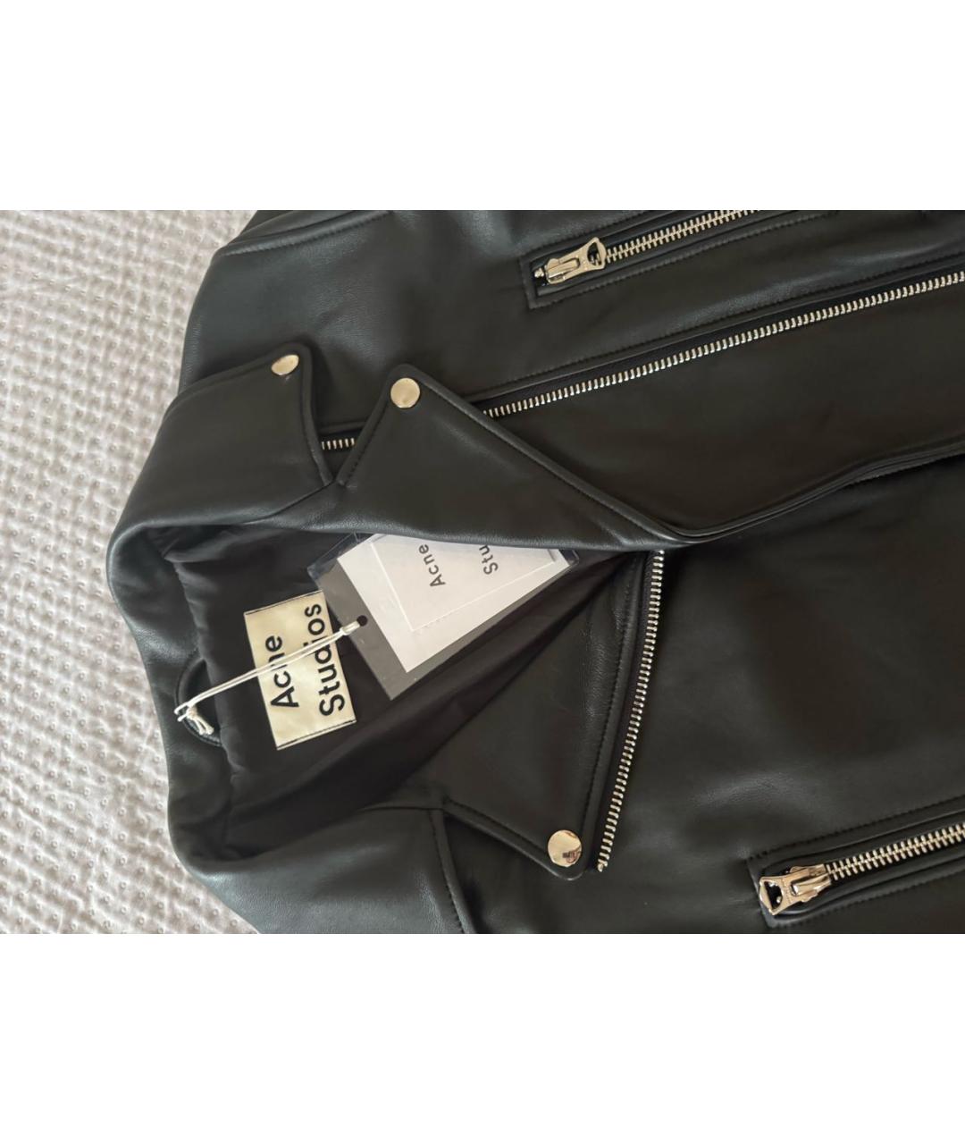 ACNE STUDIOS Черная кожаная куртка, фото 2