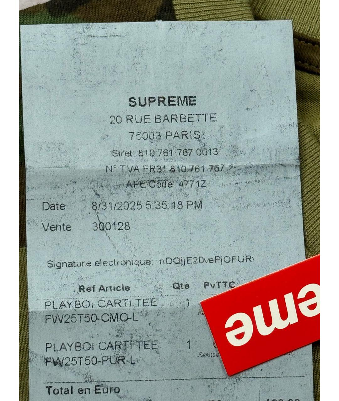 SUPREME Мульти хлопковая футболка, фото 8