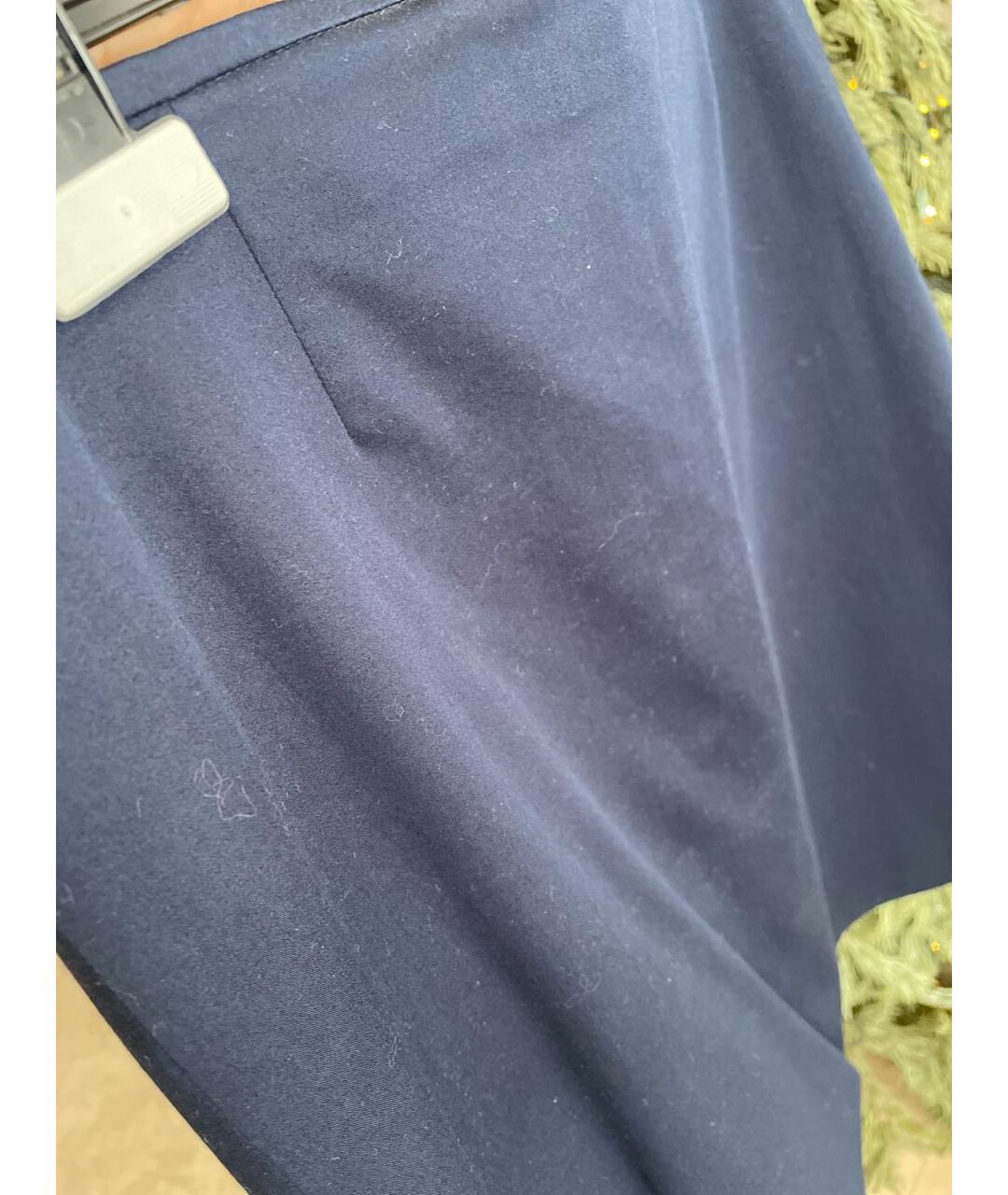 HUGO BOSS Темно-синяя хлопковая юбка миди, фото 4