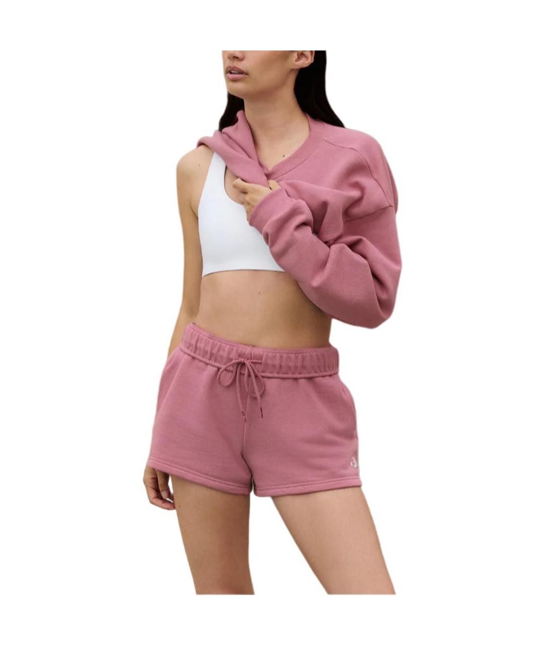 ALO YOGA Розовые спортивные брюки и шорты, фото 3