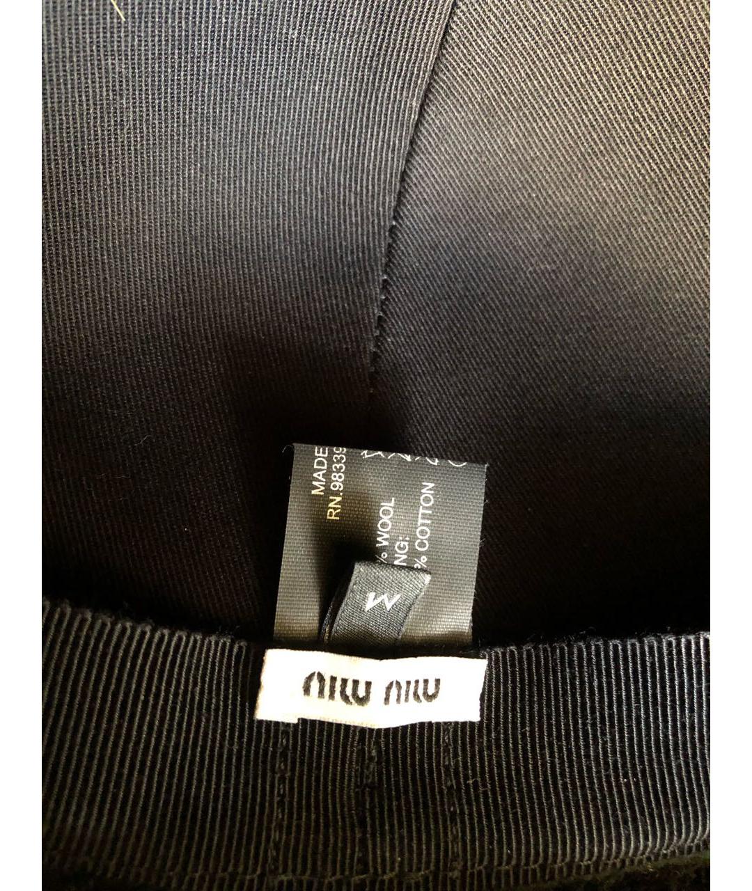 MIU MIU Хаки шерстяная кепка, фото 5
