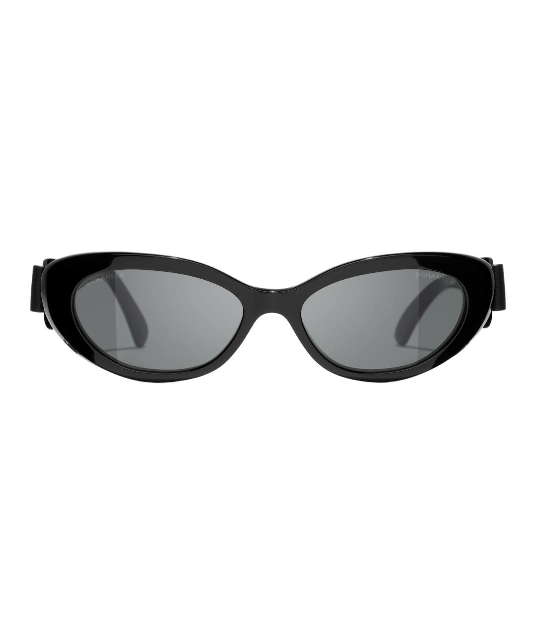 CHANEL Черные пластиковые солнцезащитные очки, фото 1